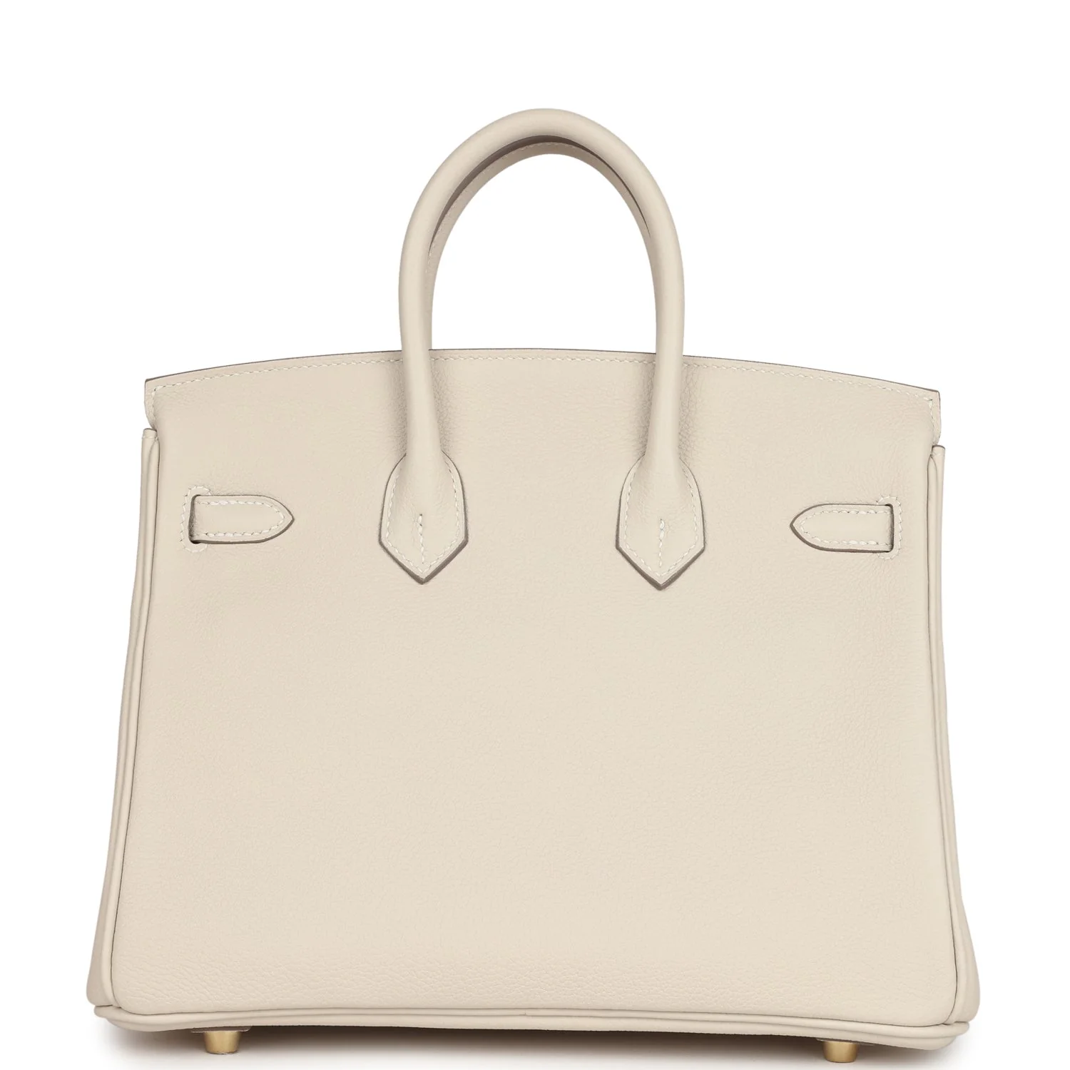 Replicate Hermes Birkin 25 Craie Taurillon Novillo Gold Hardware(1:1 replica)