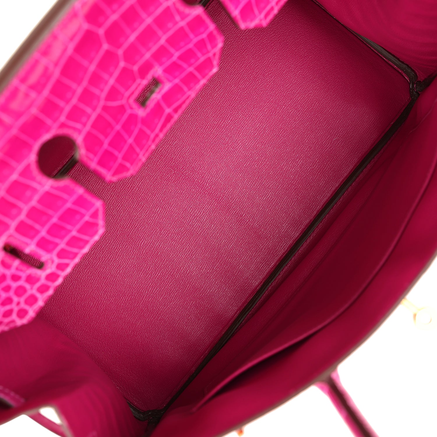 Replicate Hermes Birkin 35 Rose Scheherazade Shiny Porosus Crocodile Gold Hardware(1:1 replica)