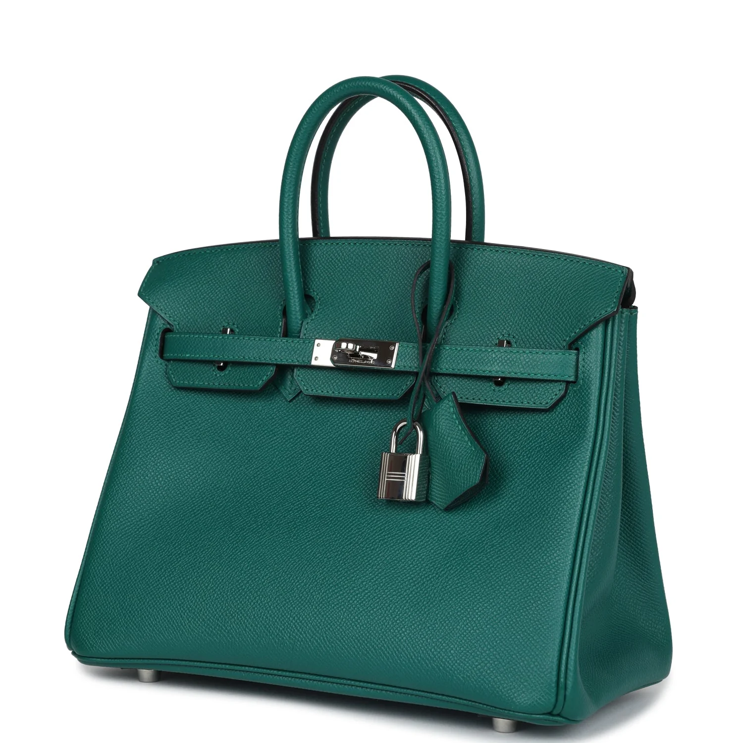 Replicate Hermes Birkin 25 Malachite Epsom Palladium Hardware(1:1 replica)