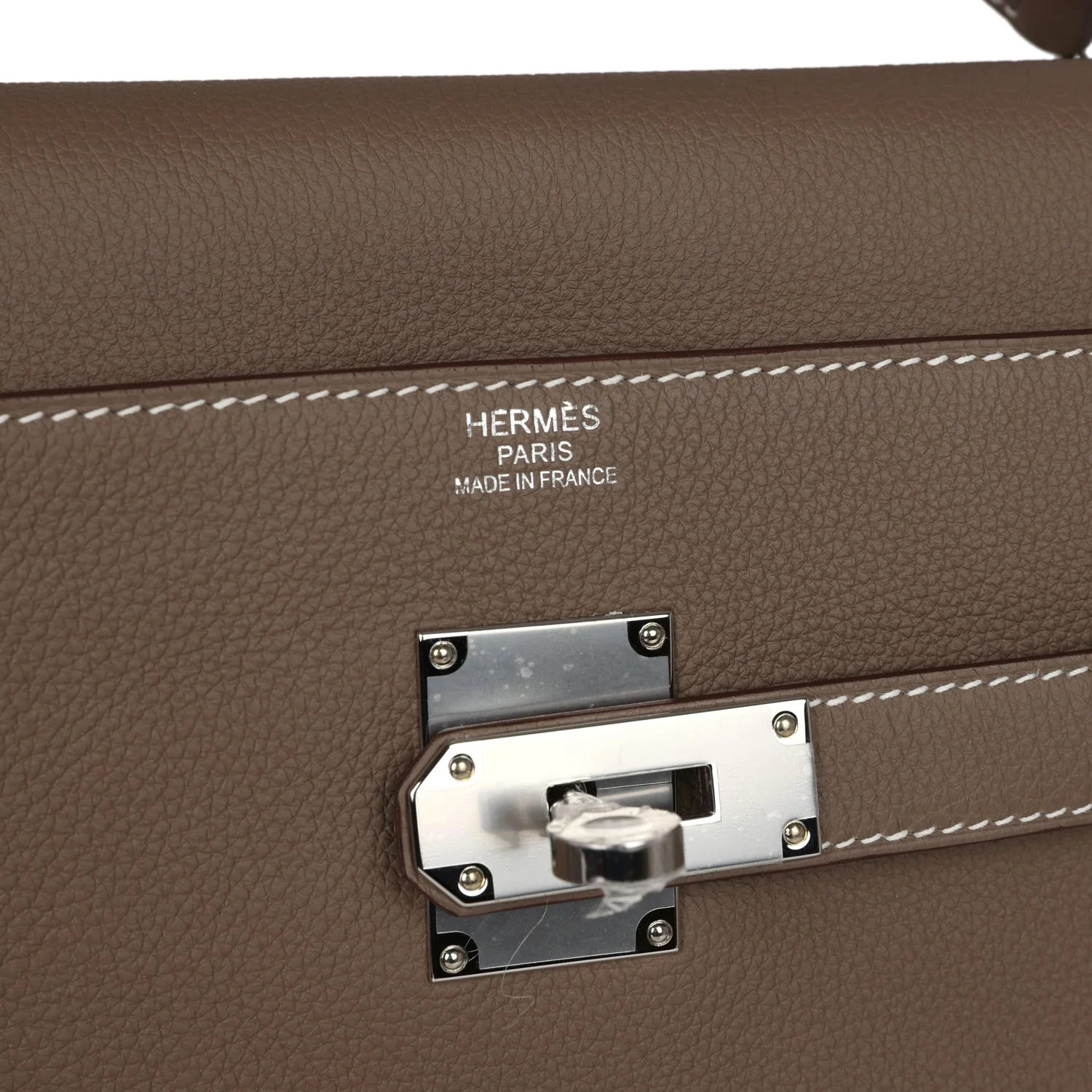 Replicate Hermes Kelly 42 Maxi Etoupe Togo Palladium Hardware(1:1 replica)