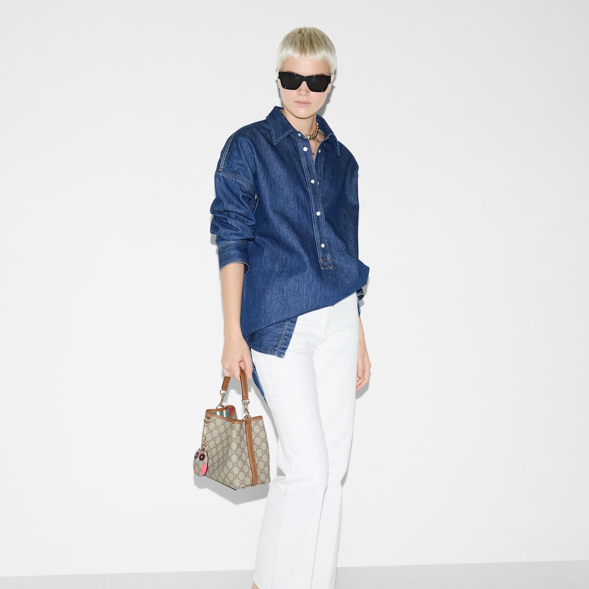 Replicate GG Emblem Mini Bucket Bag(1:1 replica)