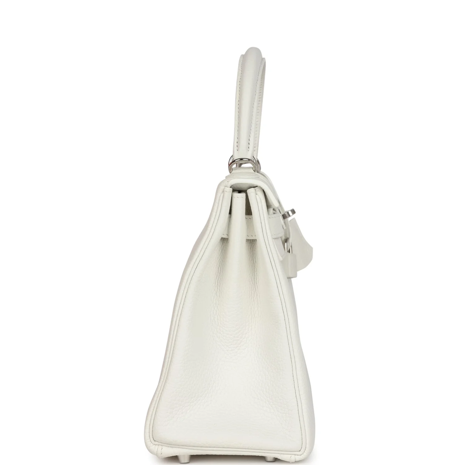 Replicate Hermes Kelly Retourne 28 White Clemence Palladium Hardware(1:1 replica)