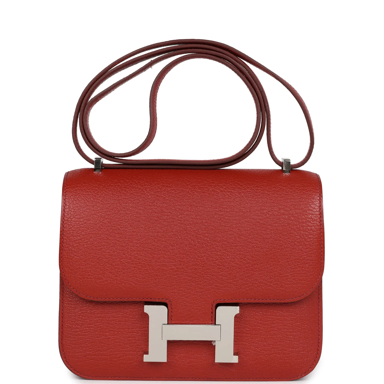 Replicate Hermes Constance 18 Brique Verso Chevre Mysore Palladium Hardware(1:1 replica)
