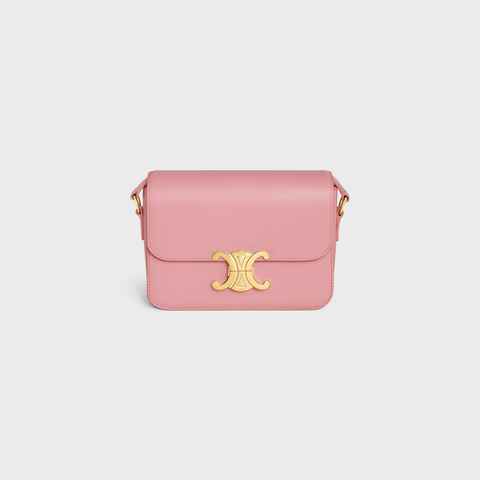 Replicate TEEN TRIOMPHE BAG IN SHINY CALFSKIN ROSE(1:1 replica)