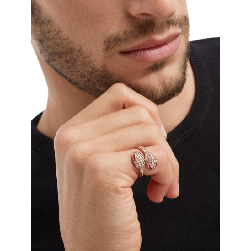 Replicate Serpenti Seduttori gilded snake ring(1:1 replica)