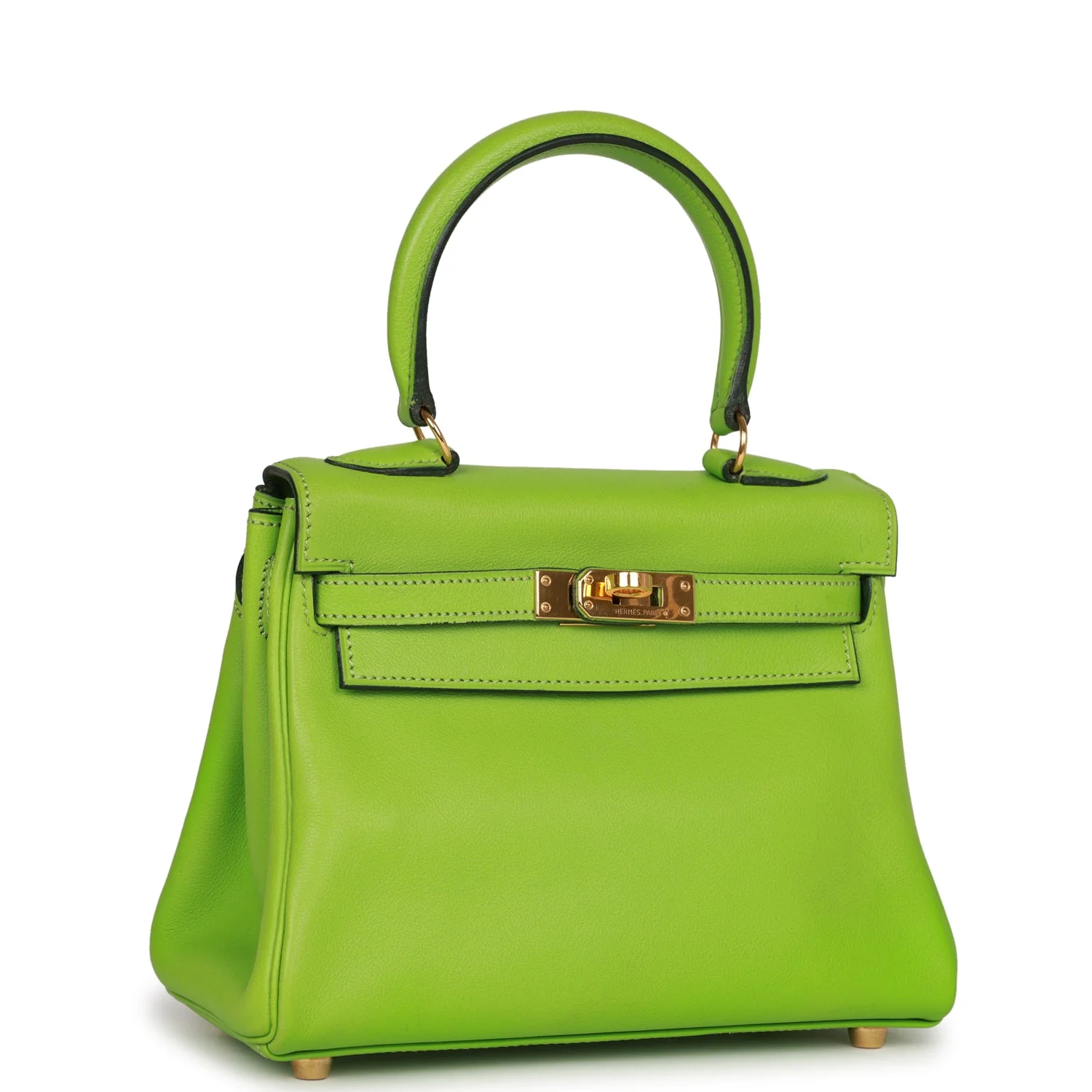 Replicate Vintage Hermes Kelly Retourne 20 Vert Cru Gulliver Gold Hardware(1:1 replica)