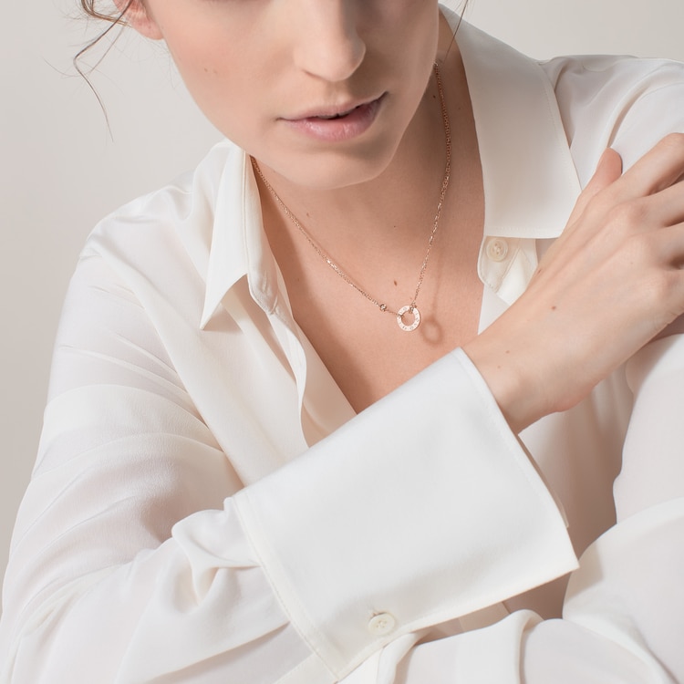 Replicate LOVE pendant, 2 diamonds(1:1 replica)