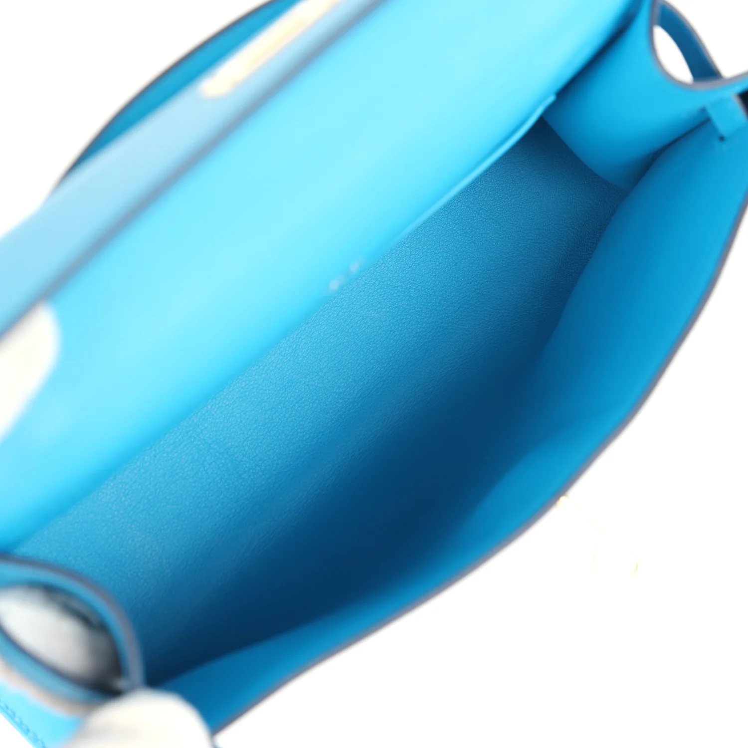 Replicate Hermes Kelly Pochette Bleu Frida Swift Gold Hardware(1:1 replica)