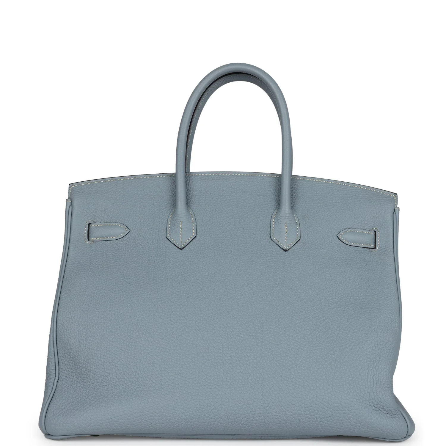 Replicate Hermes Birkin 35 Bleu Lin Togo Gold Hardware(1:1 replica)