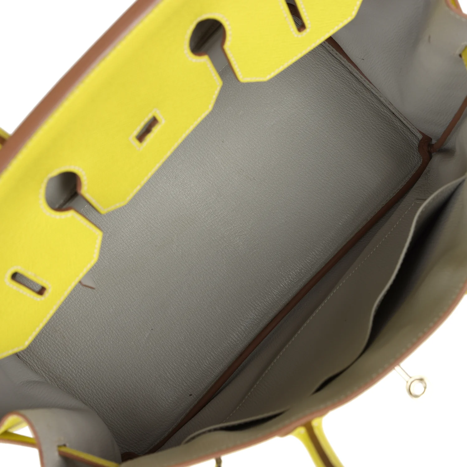 Replicate Hermes Birkin 35 Lime Candy Epsom Palladium Hardware(1:1 replica)