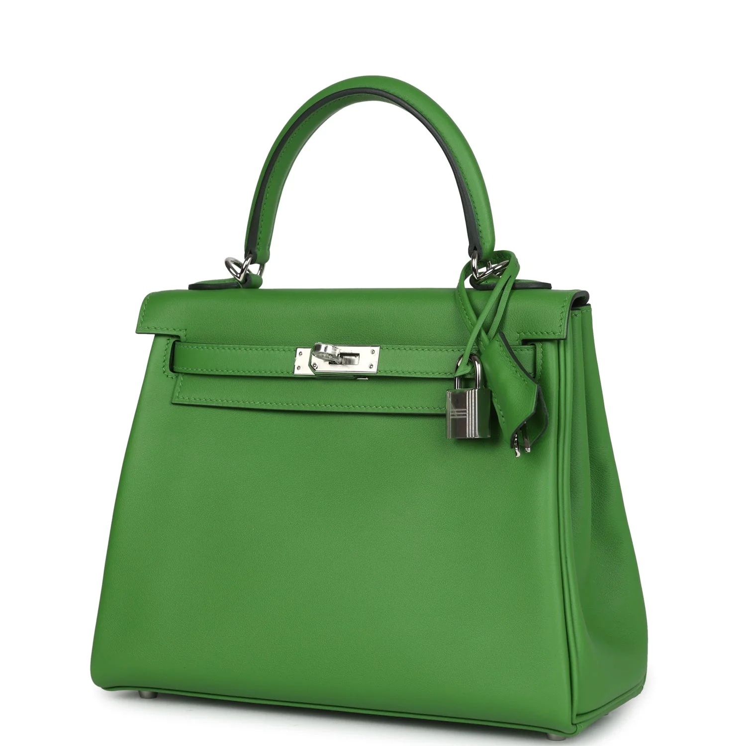 Replicate Hermes Kelly Retourne 25 Vert Yucca Swift Palladium Hardware(1:1 replica)