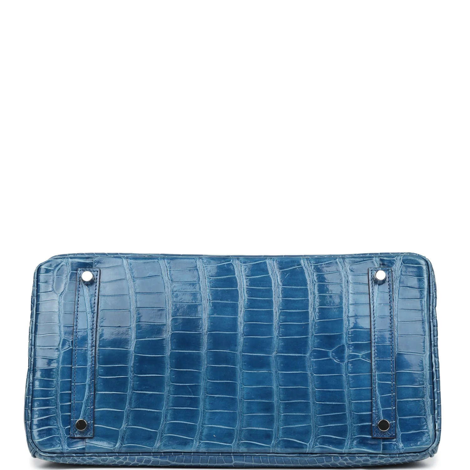 Replicate Hermes Birkin 35 Bleu Mykonos Shiny Porosus Crocodile Palladium Hardware(1:1 replica)