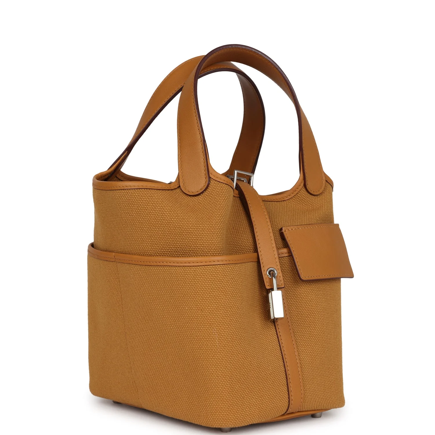 Replicate Hermes Picotin Cargo 18 Sesame Swift and Toile Canvas Palladium Hardware(1:1 replica)