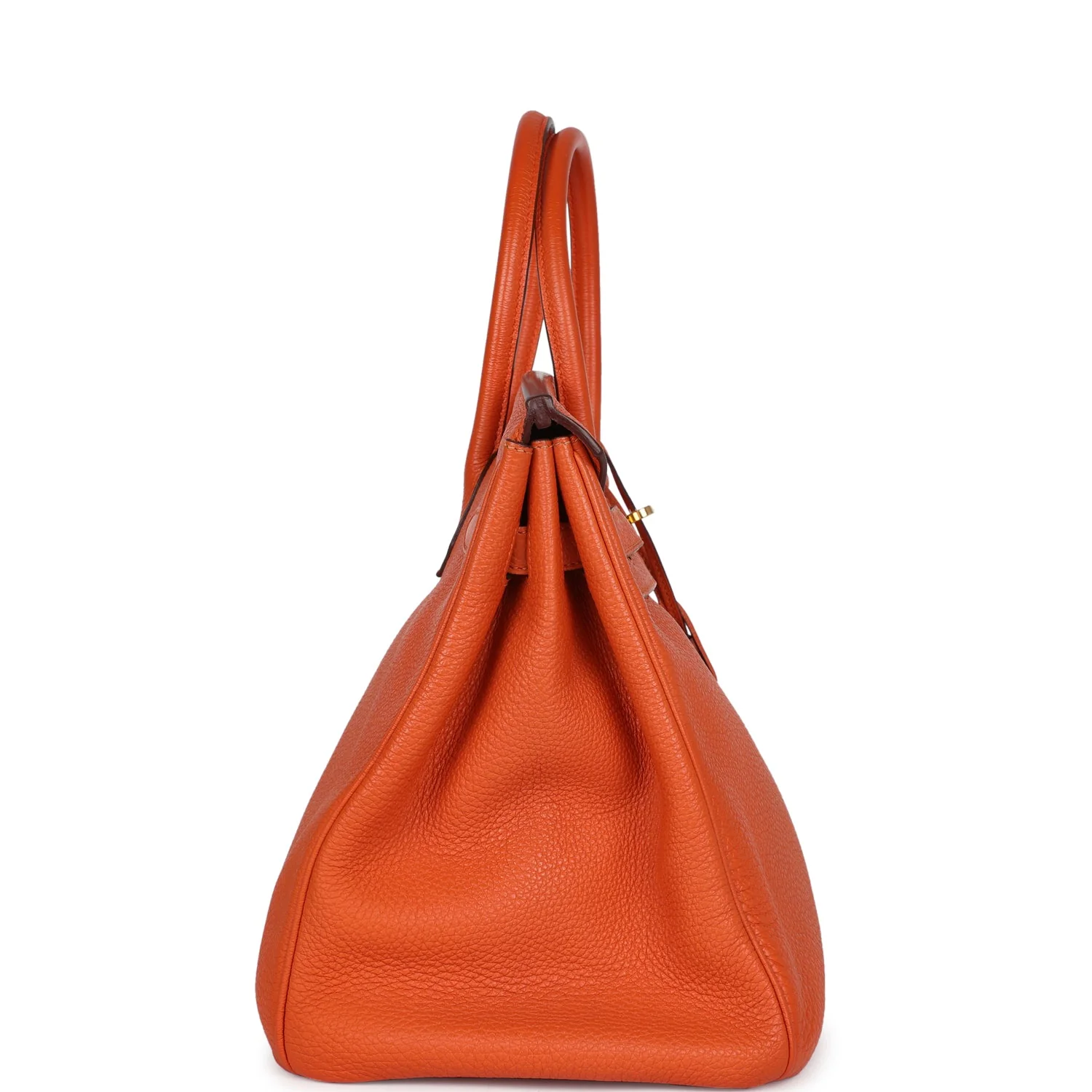 Replicate Hermes Birkin 35 Orange Togo Gold Hardware(1:1 replica)