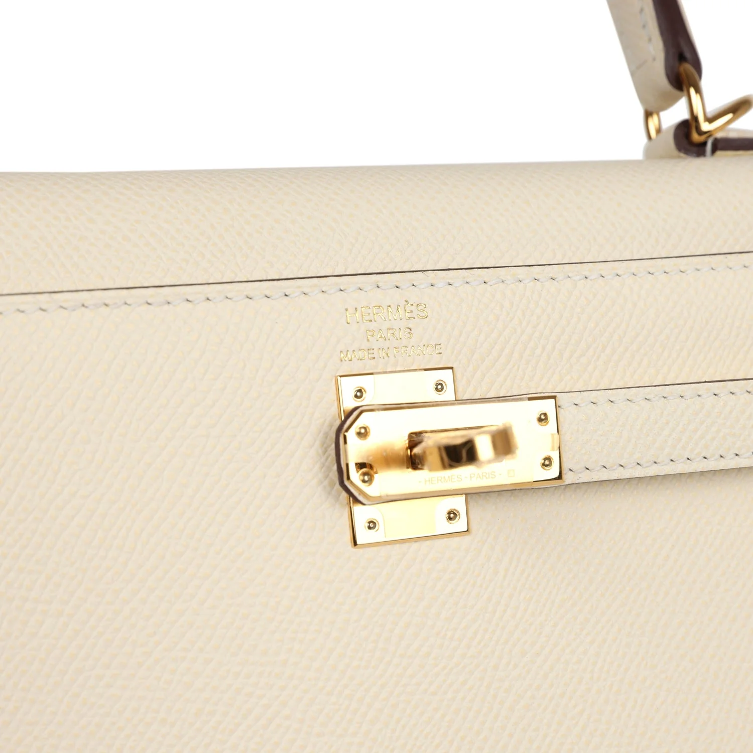 Replicate Hermes Kelly Sellier 25 Nata Epsom Gold Hardware(1:1 replica)