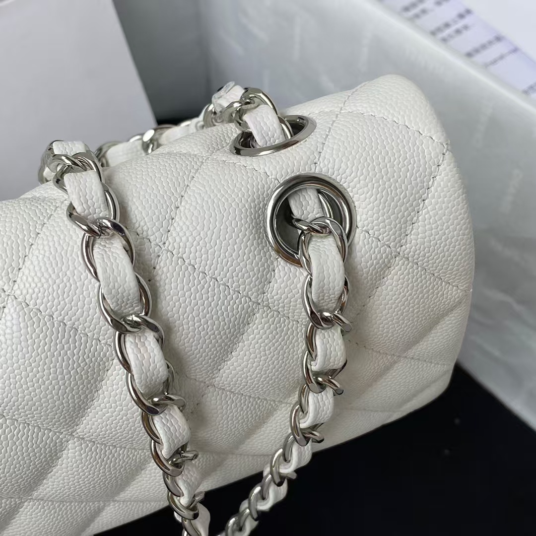 Replicate Chanel Small Classic Handbag Caviar Silver Hardware(1:1 replica)