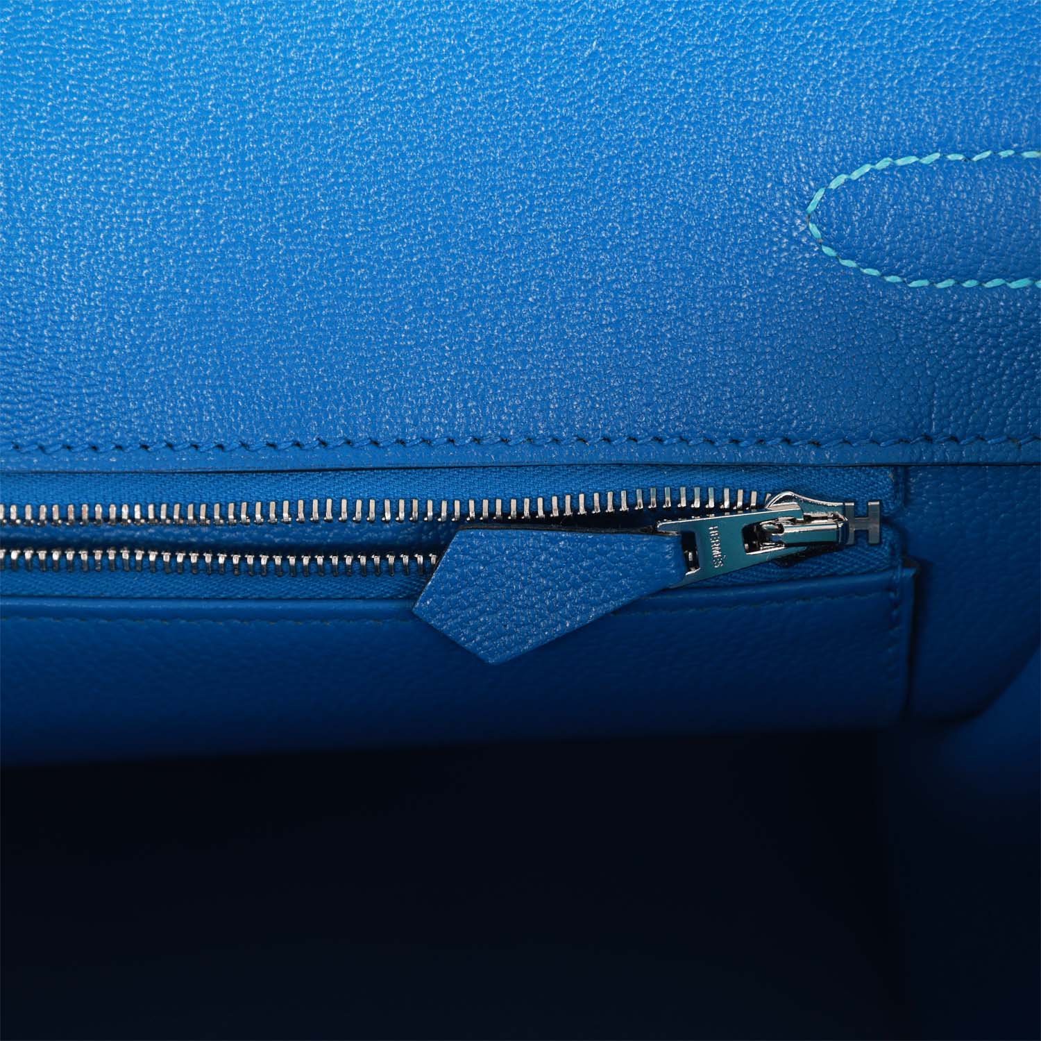 Replicate Hermes Special Order (HSS) Birkin 35 Bleu du Nord Verso Togo Brushed Palladium Hardware(1:1 replica)