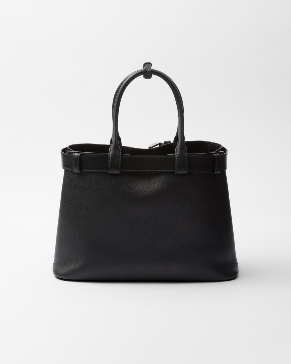 Replicate Prada Buckle Large Leather Handbag With Belt(1:1 replica)