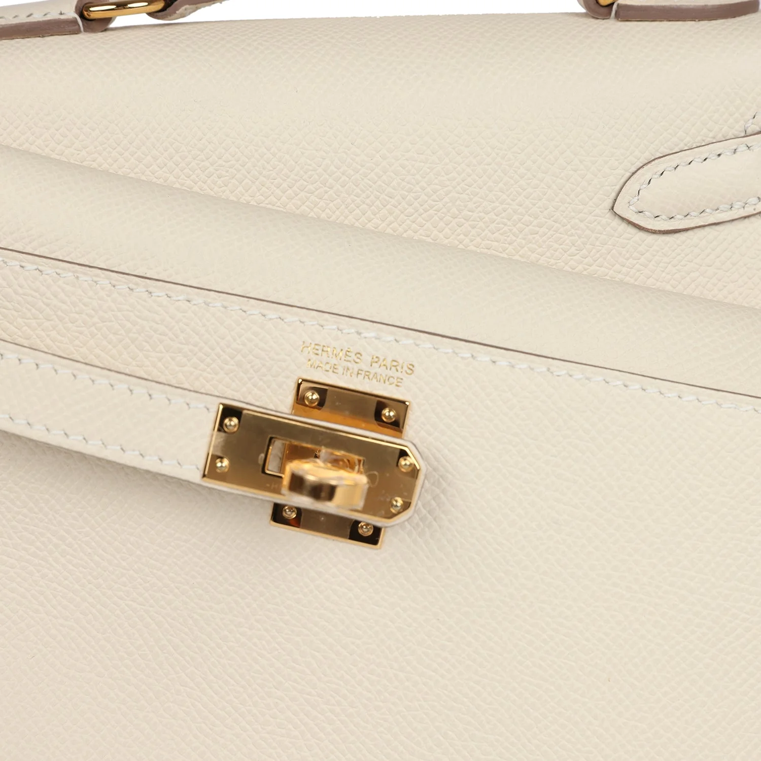Replicate Hermes Kelly Sellier en Desordre 20 Craie Epsom Gold Hardware(1:1 replica)