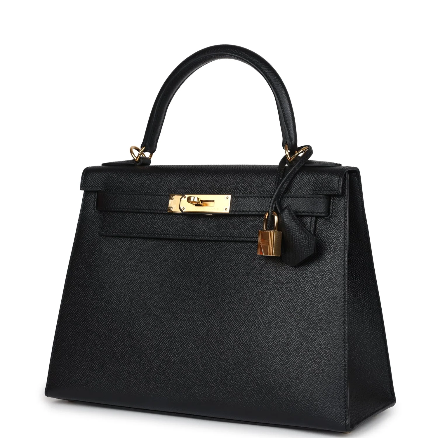 Replicate Hermes Kelly Sellier 28 Black Epsom Gold Hardware(1:1 replica)
