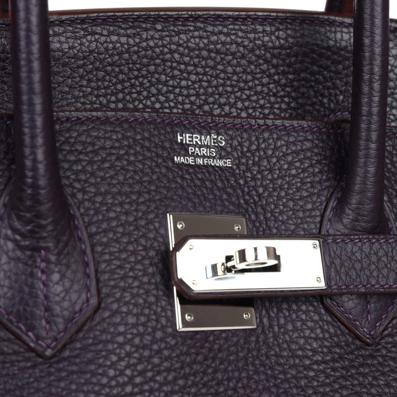 Replicate Hermes Birkin 35 Raisin Clemence Palladium Hardware(1:1 replica)