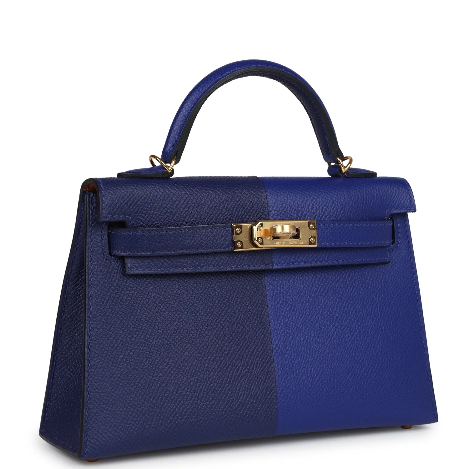 Replicate Hermes Casaque Kelly Sellier 20 Bleu Electric and Bleu Encre Epsom Gold Hardware(1:1 replica)