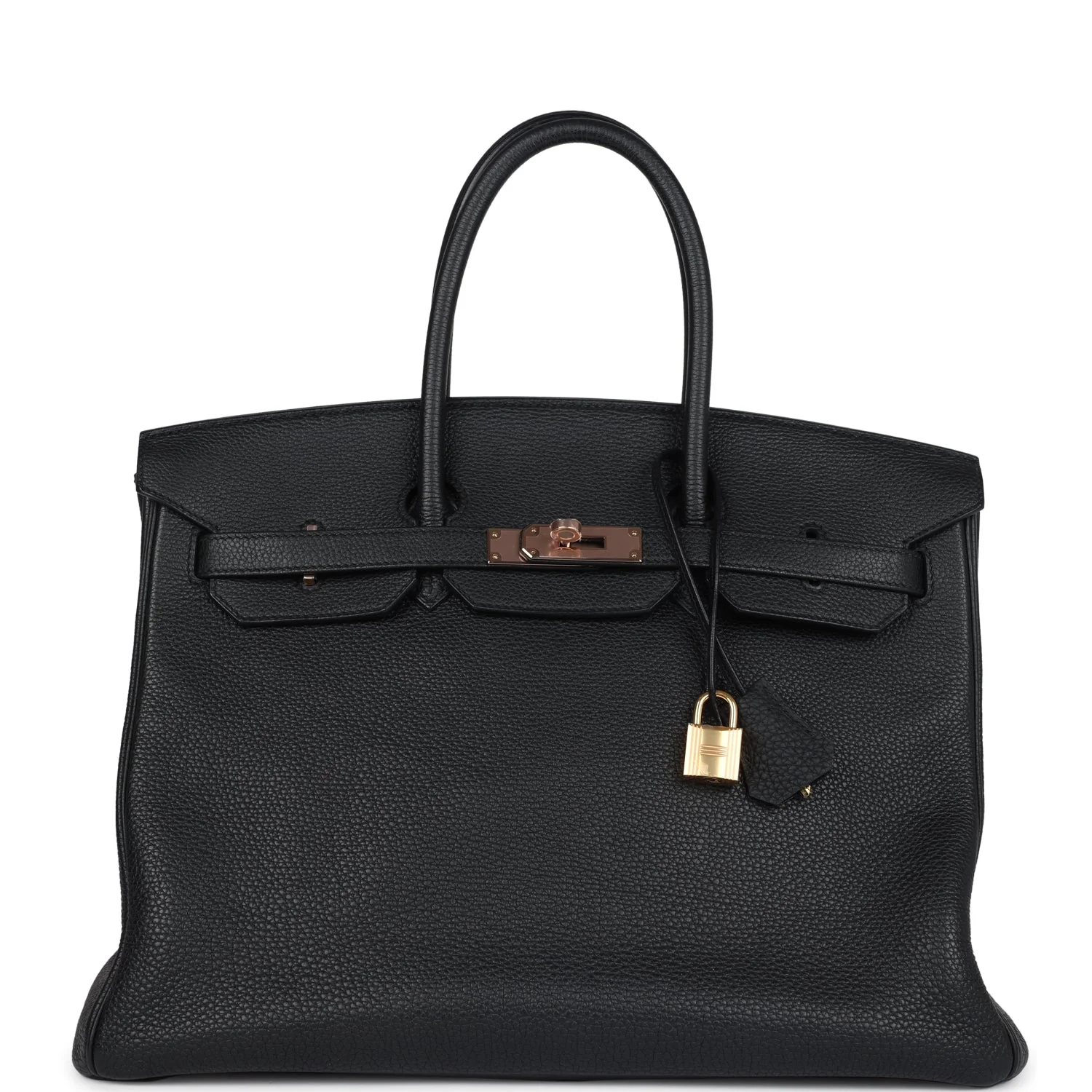 Replicate Hermes Birkin 35 Black Togo Rose Gold Hardware(1:1 replica)