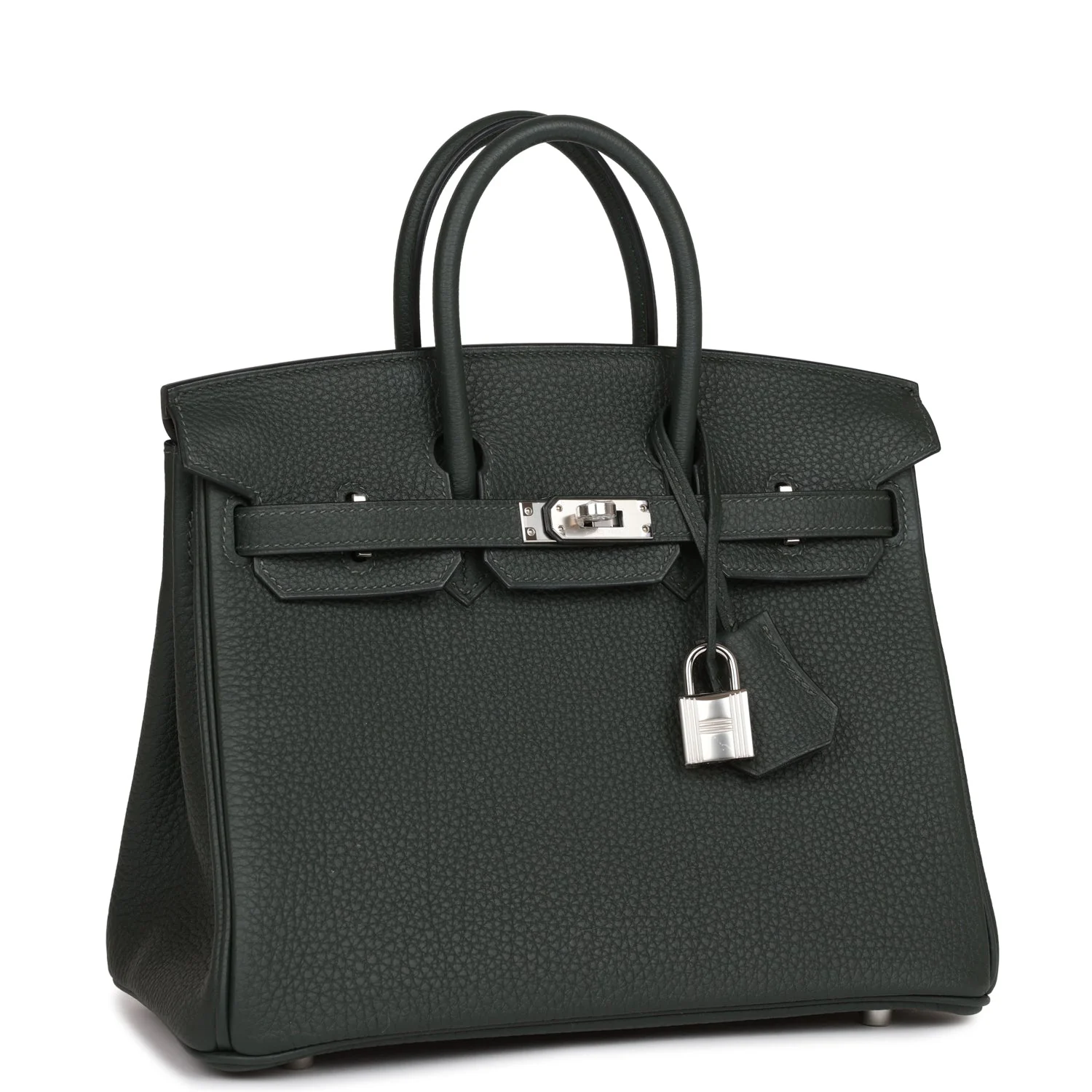 Replicate Hermes Birkin 25 Vert Fonce Togo Palladium Hardware(1:1 replica)