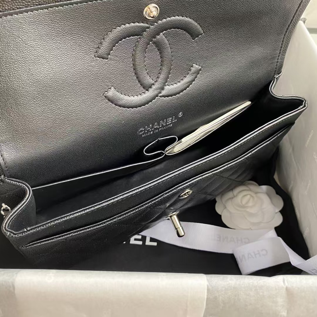 Replicate Chanel Classic 11.12 Handbag Caviar Silver Hardware(1:1 replica)