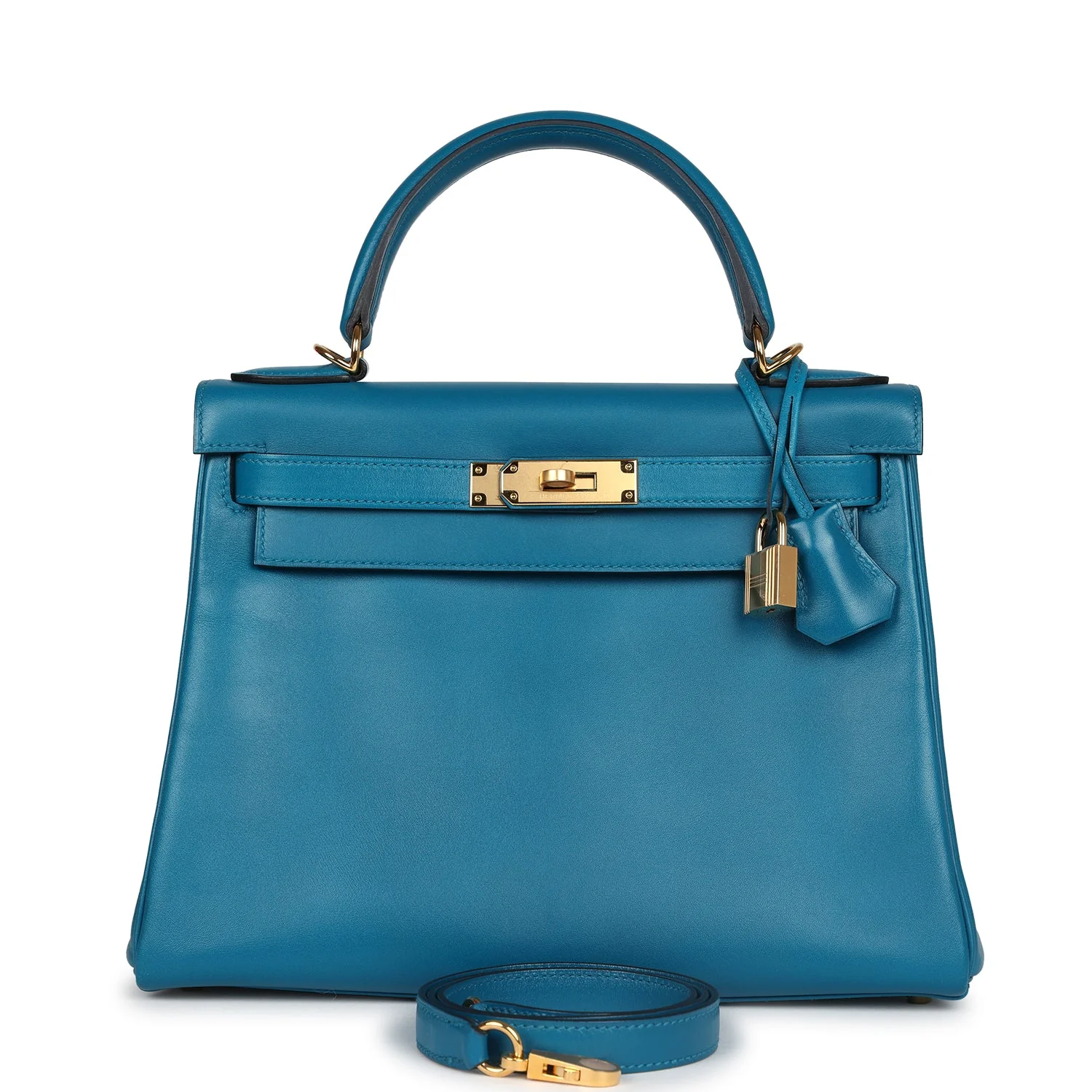 Replicate Hermes Kelly Retourne 28 Bleu Izmir Tadelakt Gold Hardware(1:1 replica)