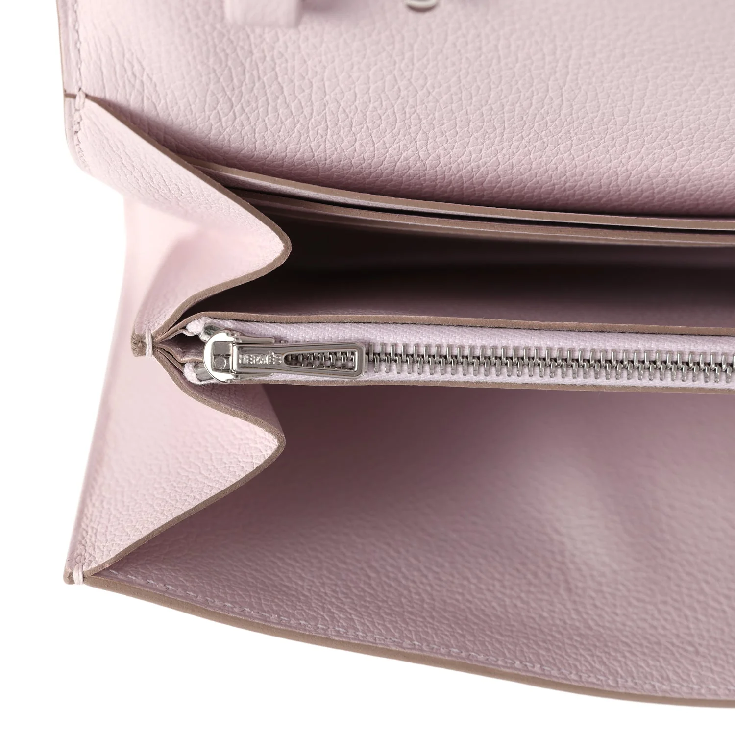 Replicate Hermes Constance Wallet To Go Mauve Pale Evercolor Palladium Hardware(1:1 replica)