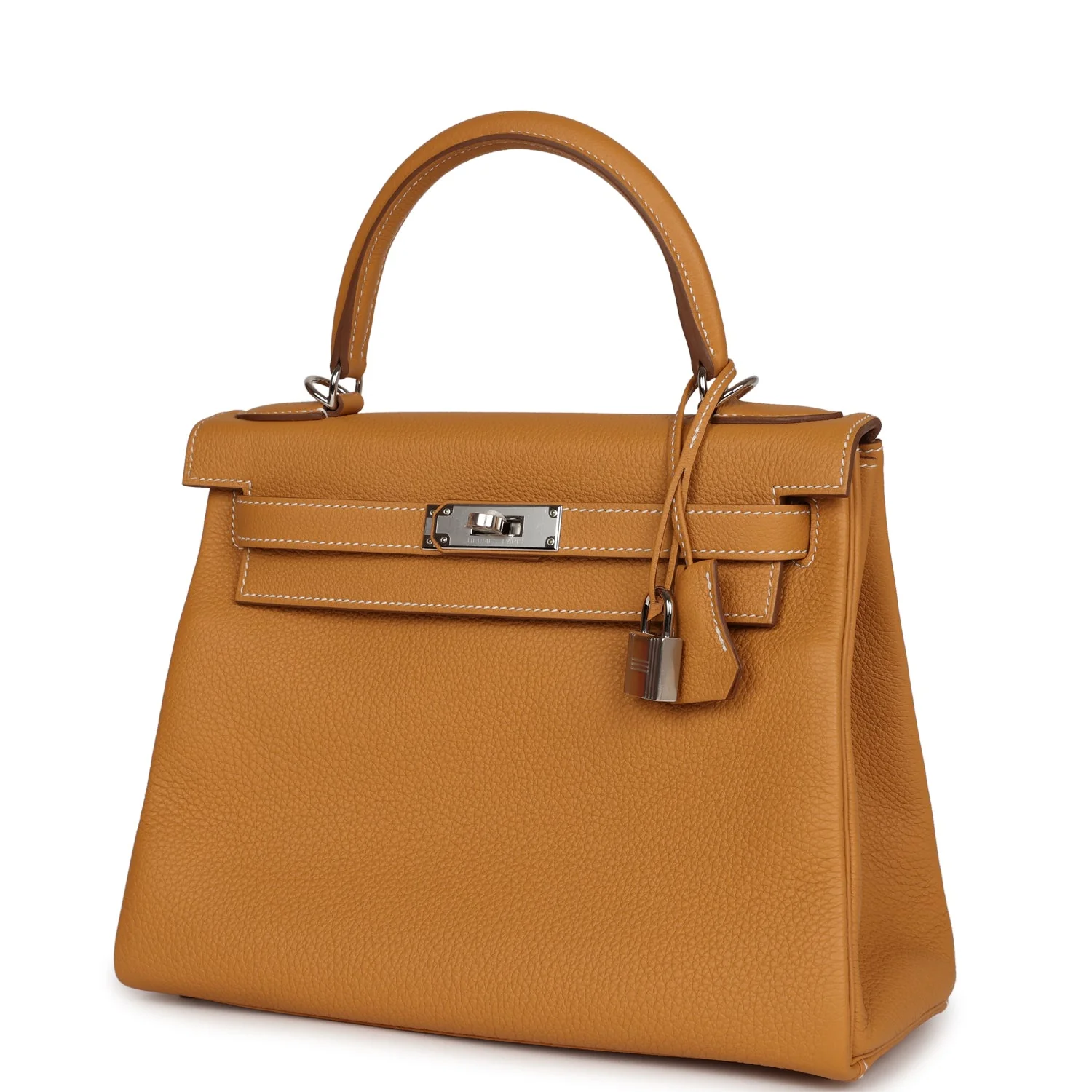 Replicate Hermes Kelly Retourne 28 Naturel Sable Togo Palladium Hardware(1:1 replica)