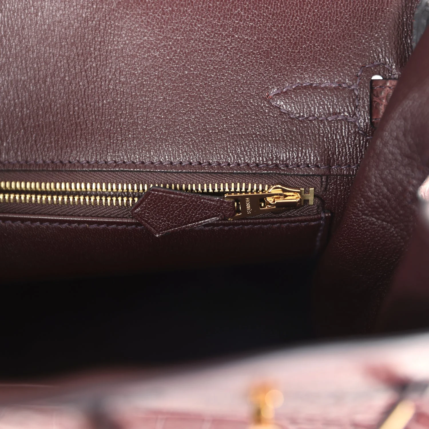 Replicate Hermes Birkin 25 Rouge Sellier Matte Porosus Crocodile Gold Hardware(1:1 replica)