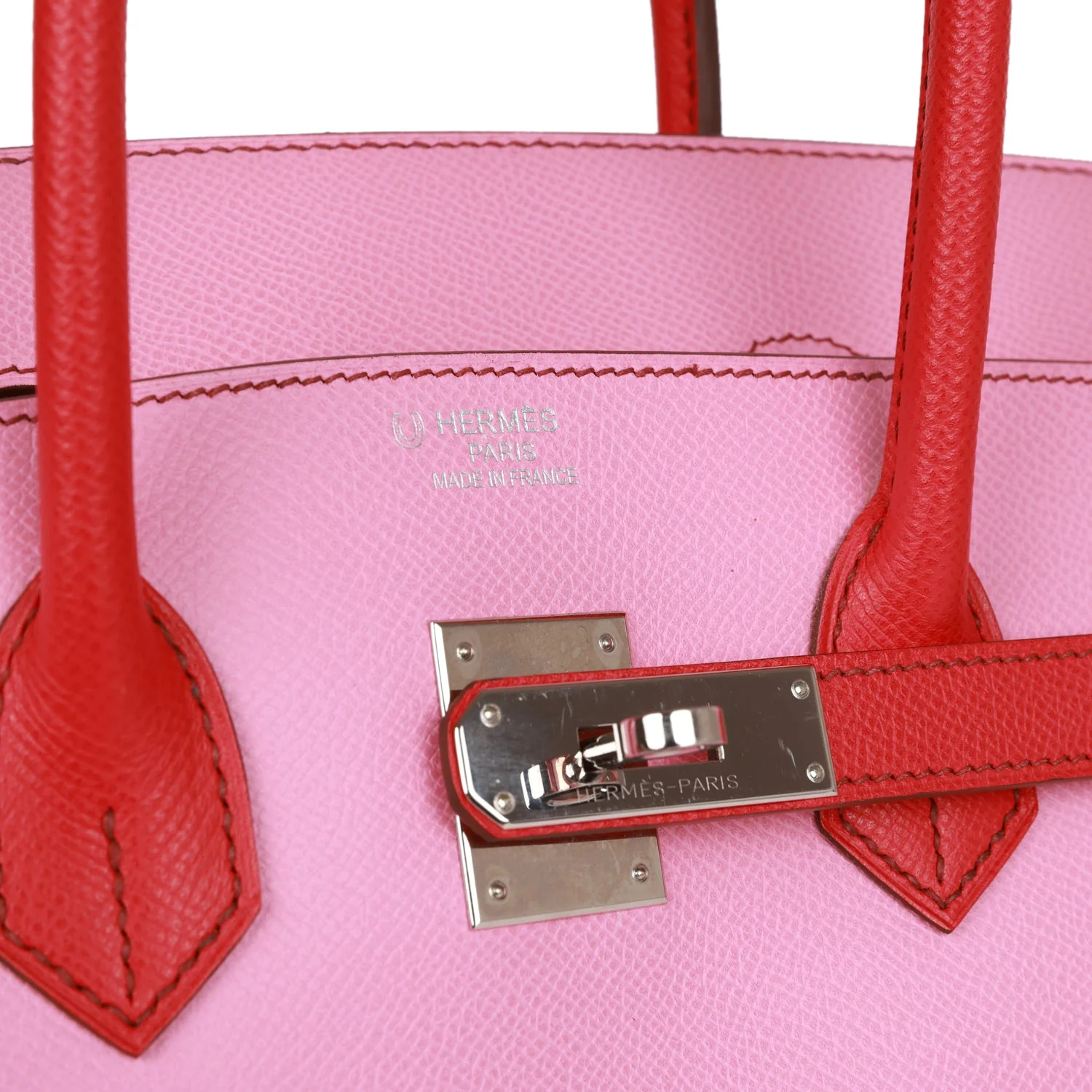 Replicate Hermes Special Order (HSS) Birkin 35 Bubblegum and Bougainvillea Epsom Palladium Hardware(1:1 replica)