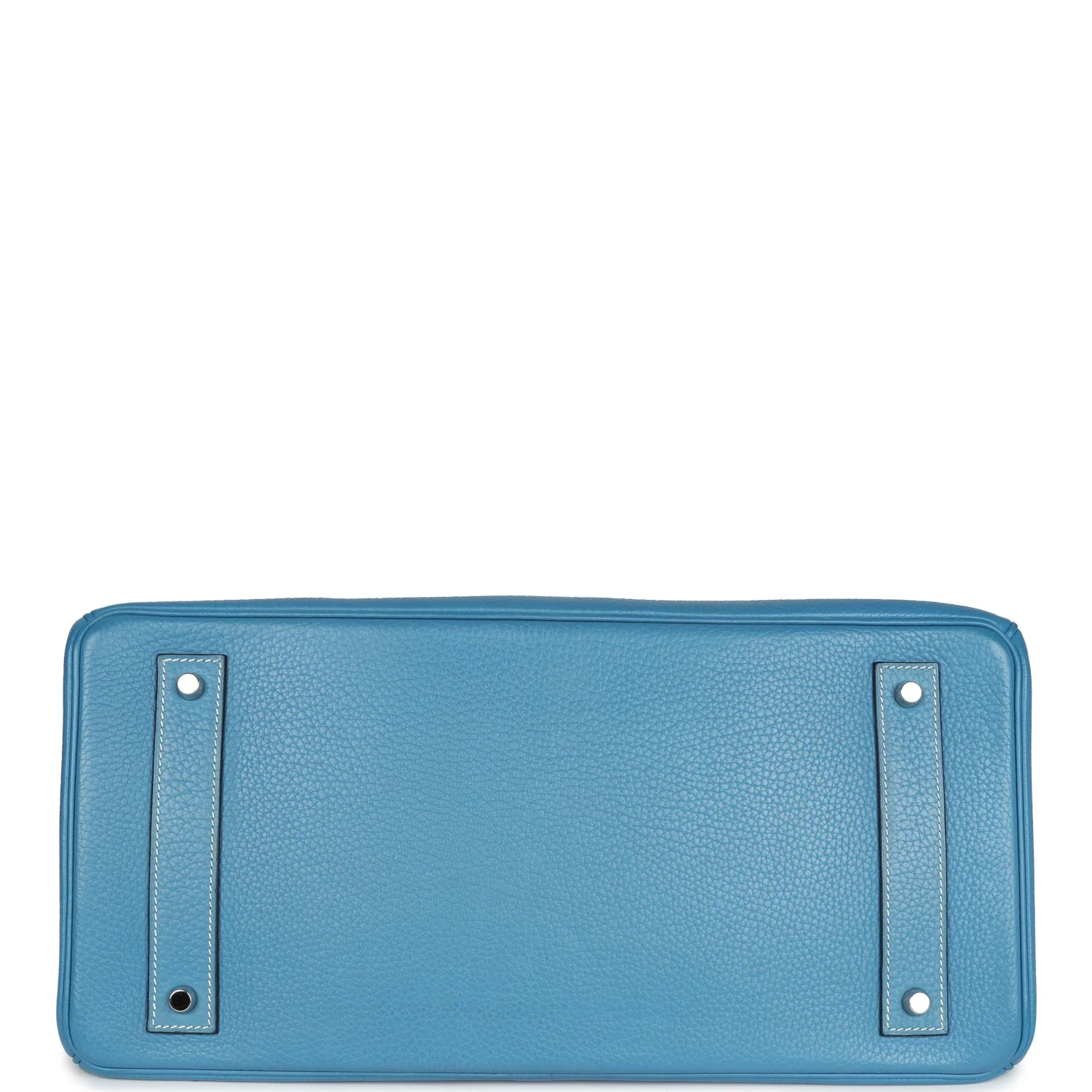 Replicate Hermes Shoulder Birkin 42 JPG Blue Jean Clemence Palladium Hardware(1:1 replica)