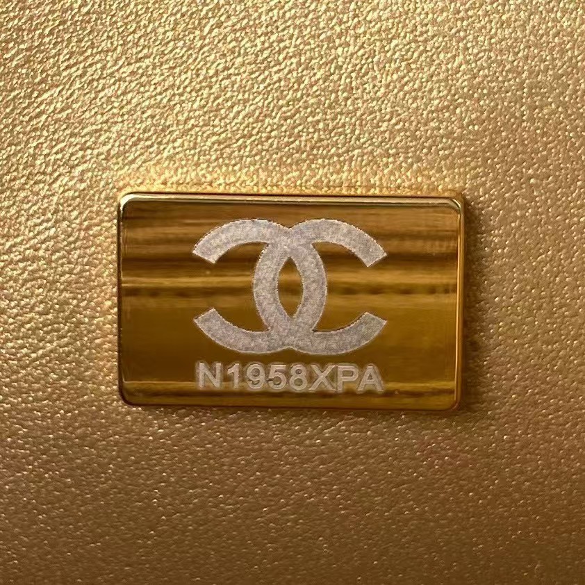 Replicate Chanel 23C AS1786 Mini Square Pearl Embossed Flap Bag Antique Gold Hardware Dark Pink(1:1 replica)