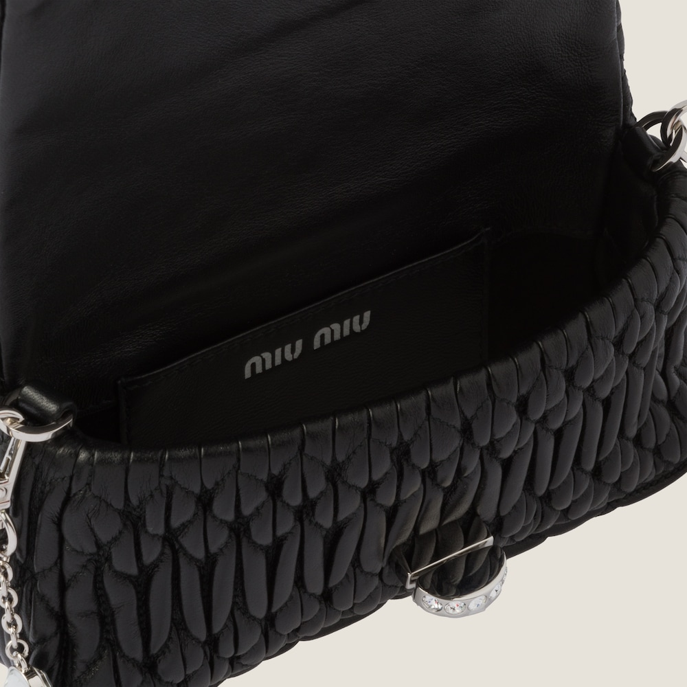 Replicate Miu Crystal nappa leather and crystal mini-bag(1:1 replica)