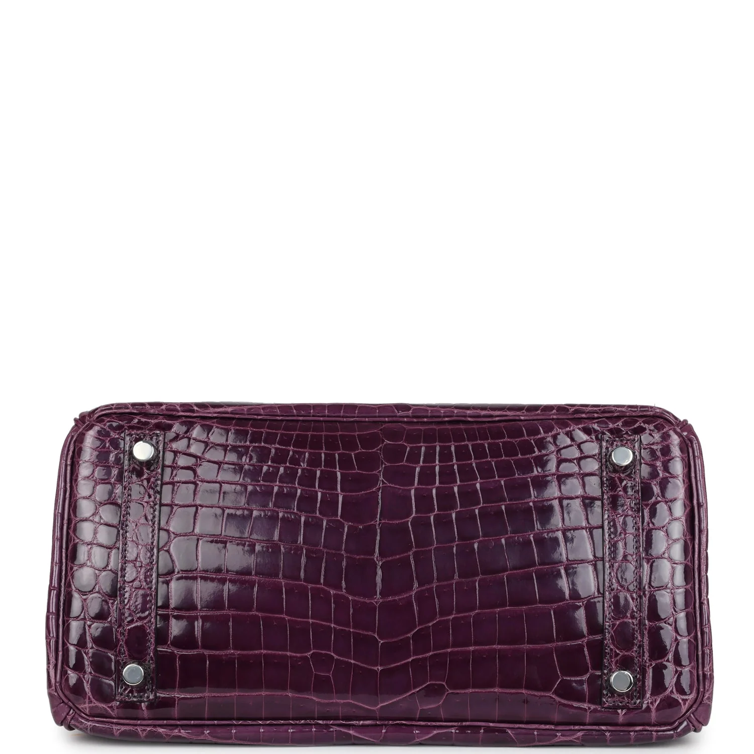 Replicate Hermes Birkin 30 Amethyst Shiny Niloticus Crocodile Palladium Hardware(1:1 replica)