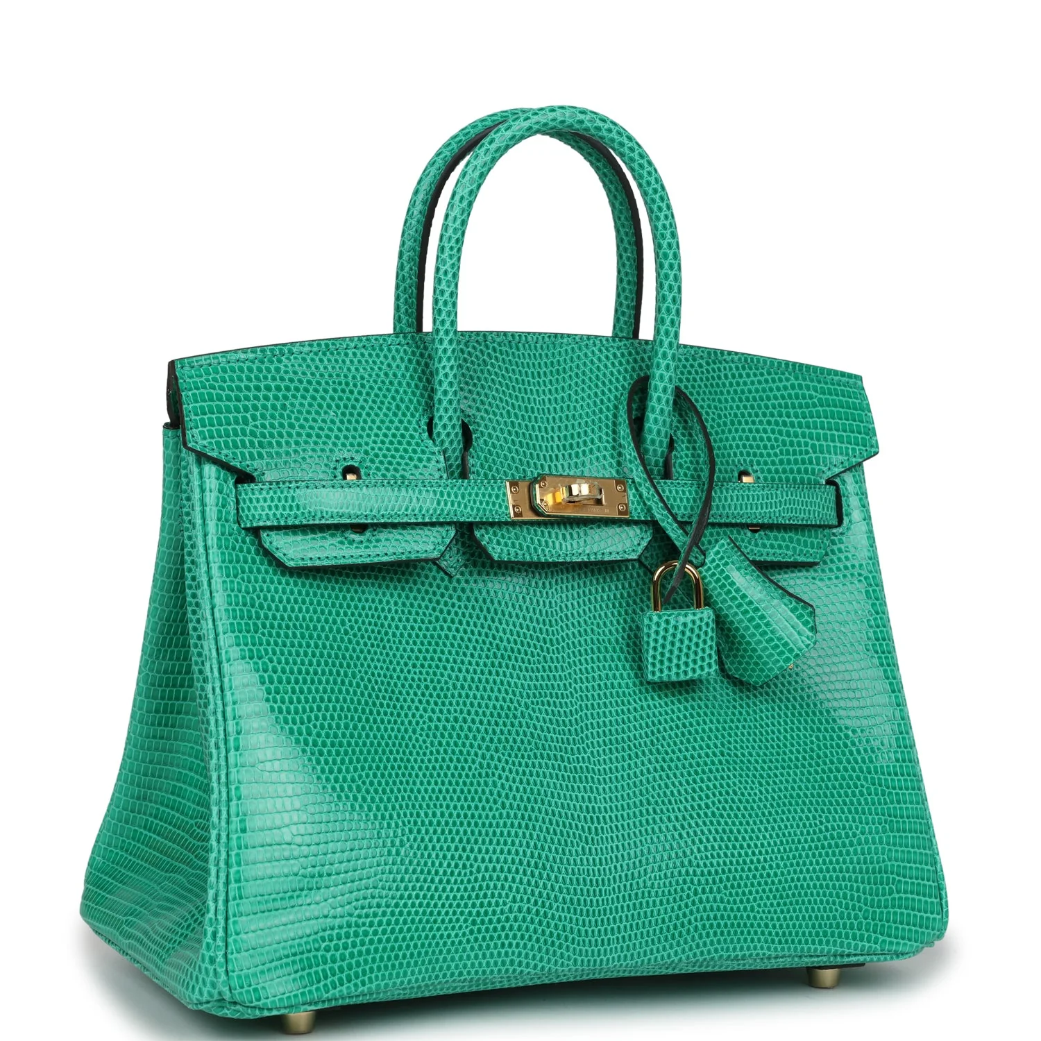 Replicate Hermes Birkin 25 Menthe Varanus Niloticus Lizard Gold Hardware(1:1 replica)