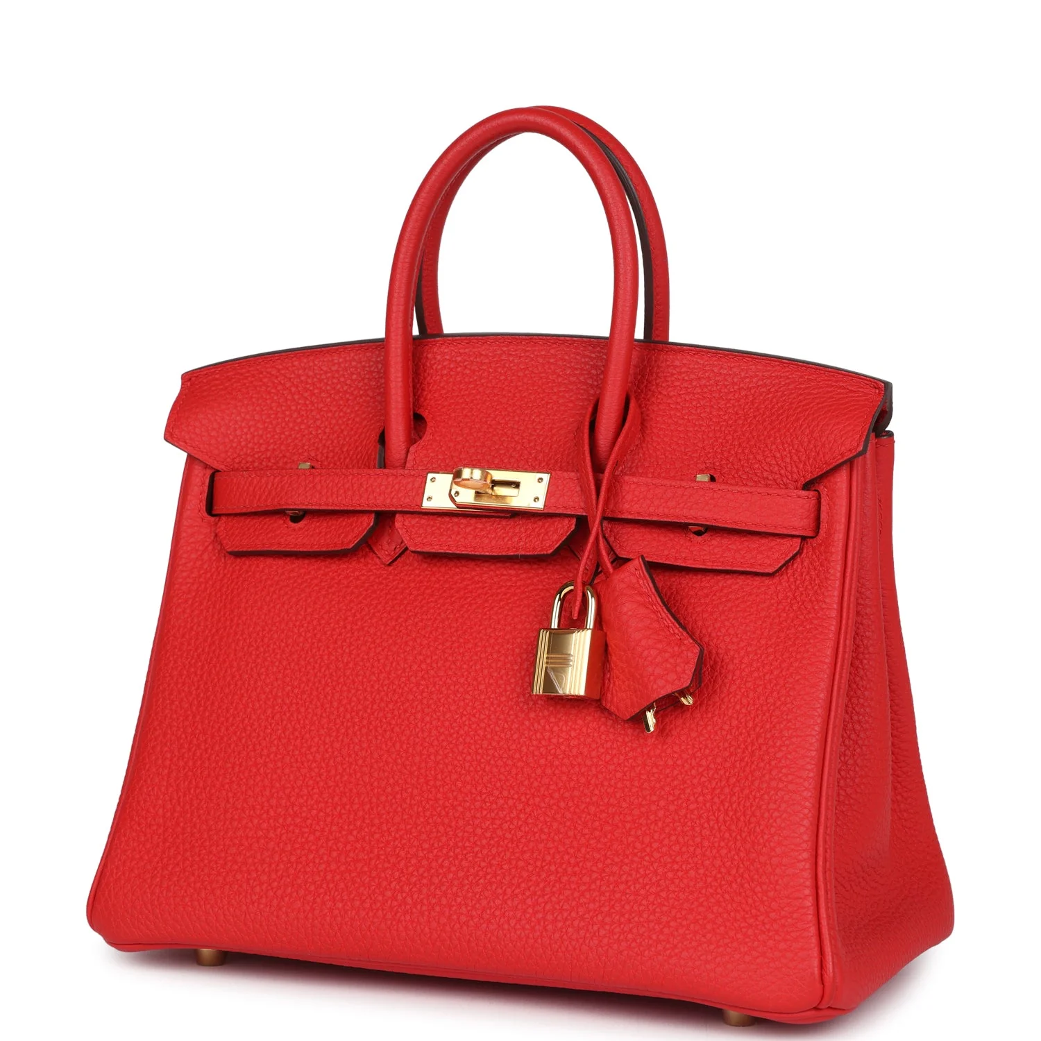 Replicate Hermes Birkin 25 Rouge de Coeur Togo Gold Hardware(1:1 replica)