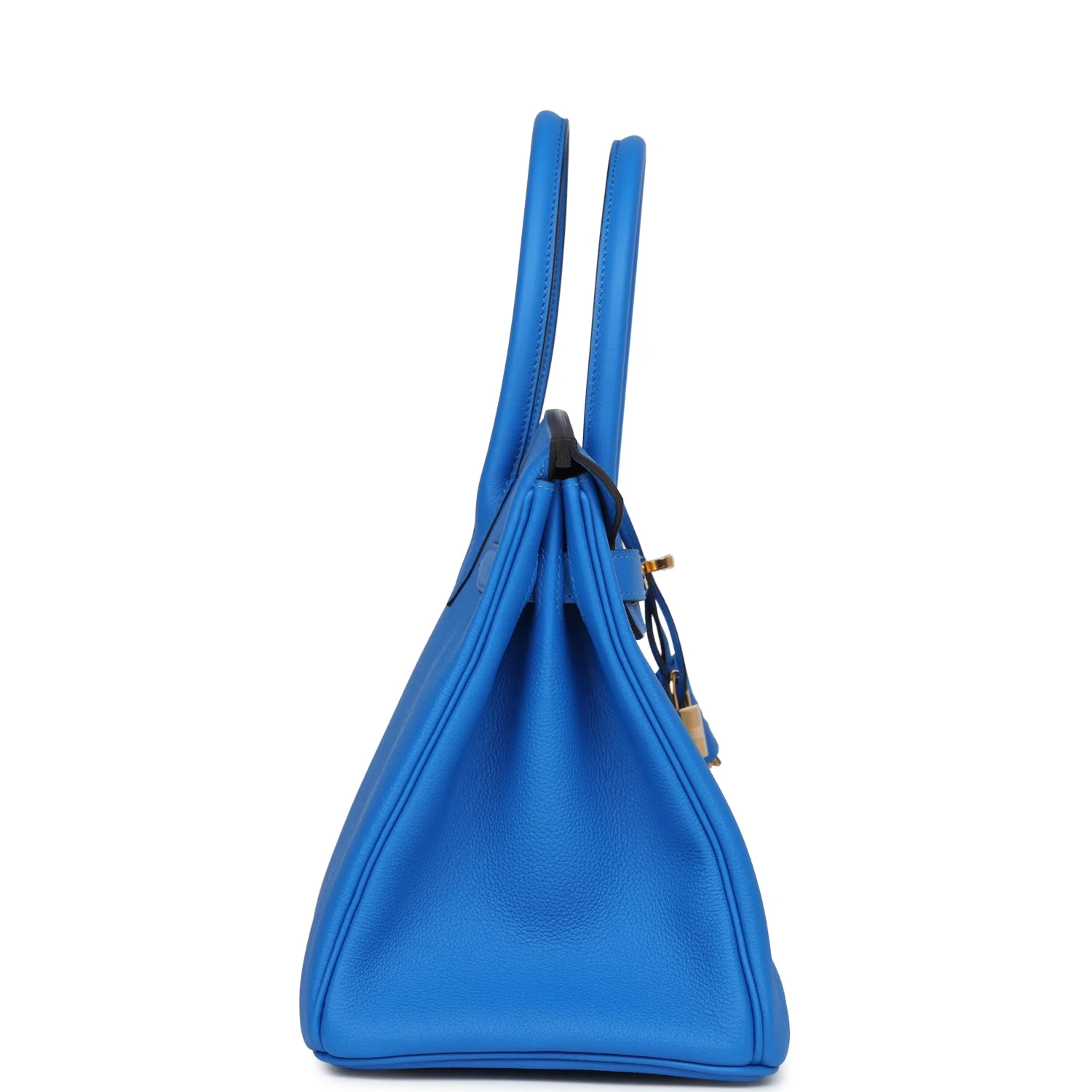 Replicate Hermes Birkin 30 Bleu Hydra Togo Gold Hardware(1:1 replica)