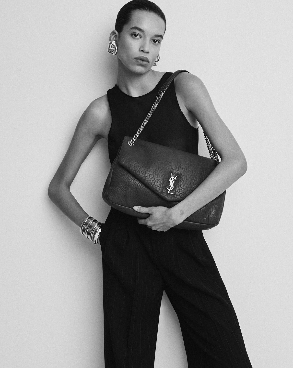 Replicate YSL Calypso Large in Grained Lambskin(1:1 replica)