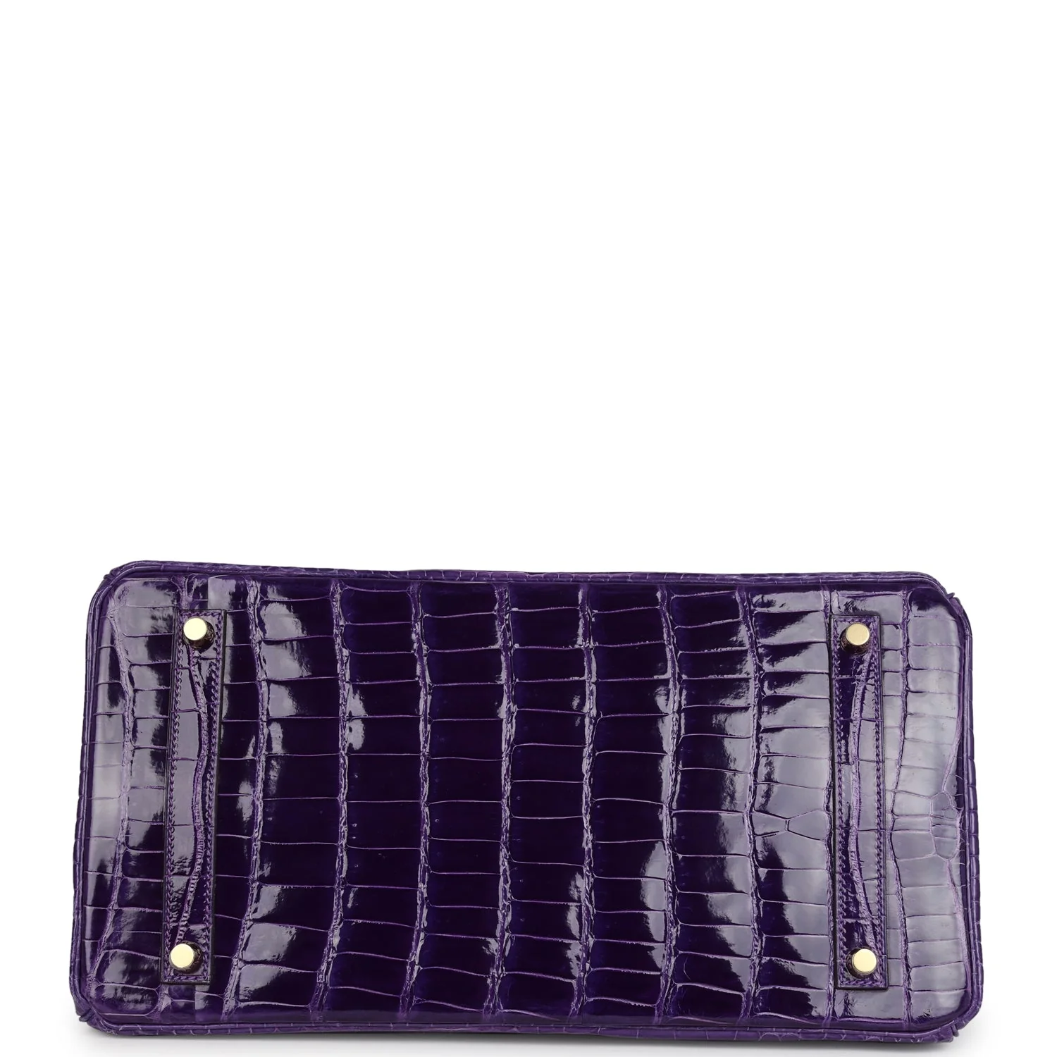 Replicate Hermes Birkin 35 Ultraviolet Shiny Porosus Crocodile Gold Hardware(1:1 replica)