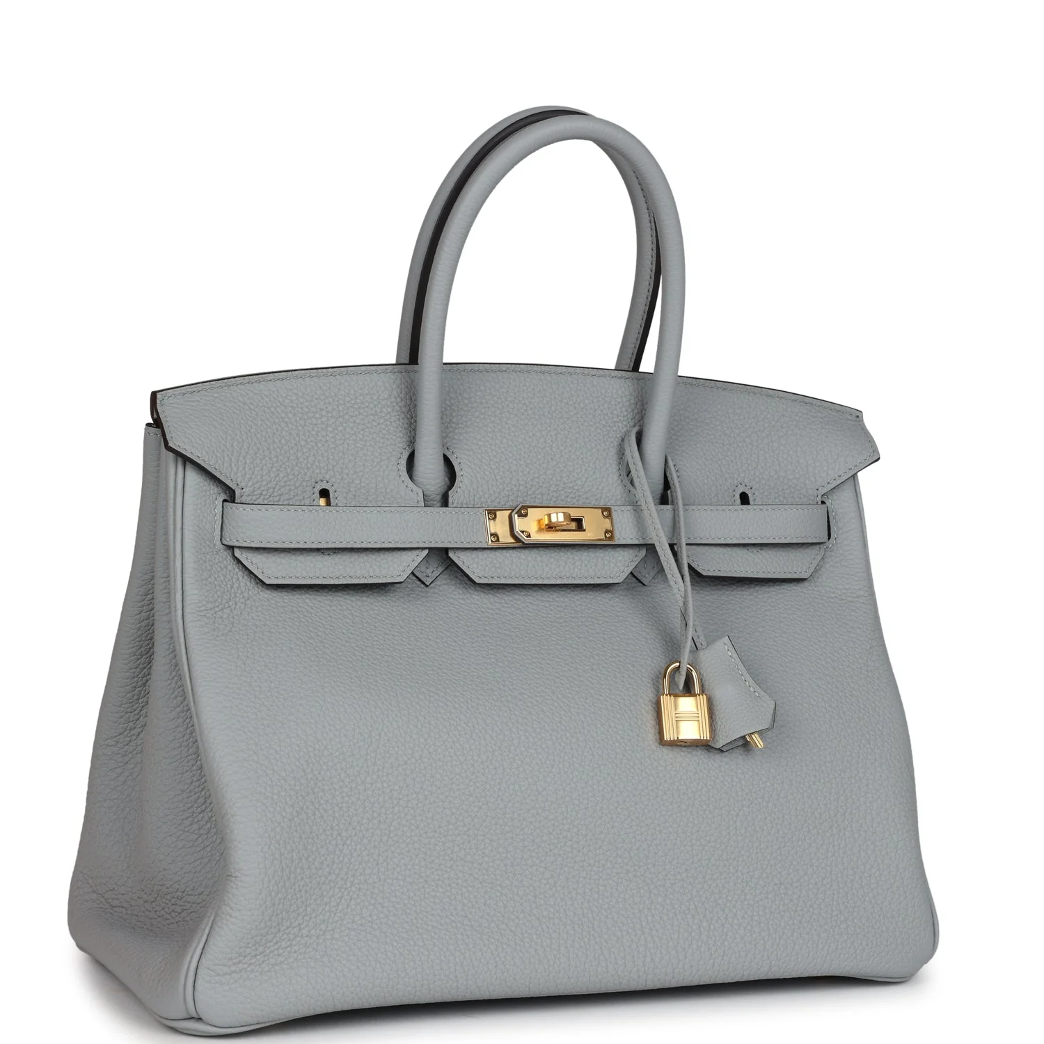 Replicate Hermes Birkin 35 Bleu Glacier Togo Gold Hardware(1:1 replica)