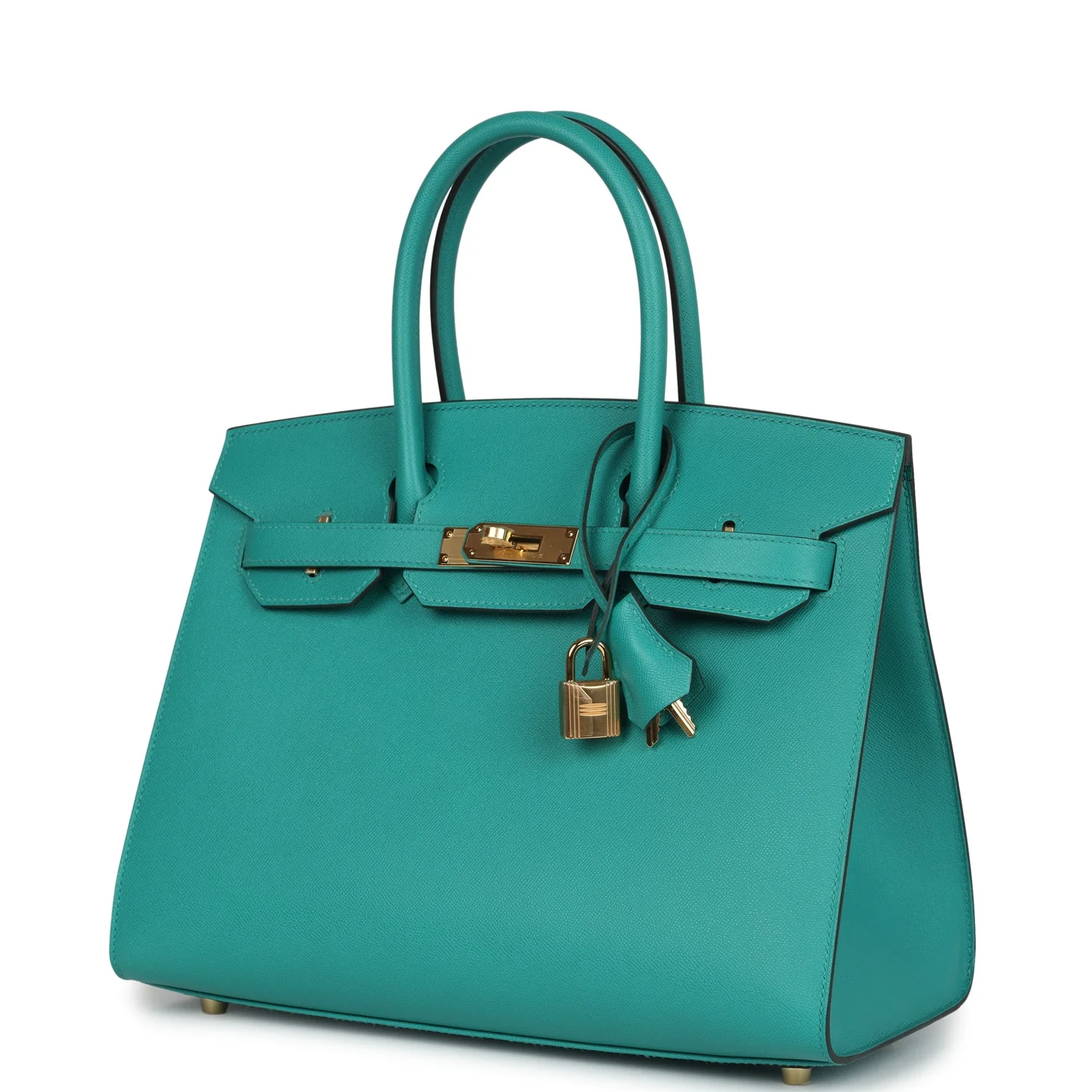 Replicate Hermes Birkin Sellier 30 Vert Verone Madame Gold Hardware(1:1 replica)