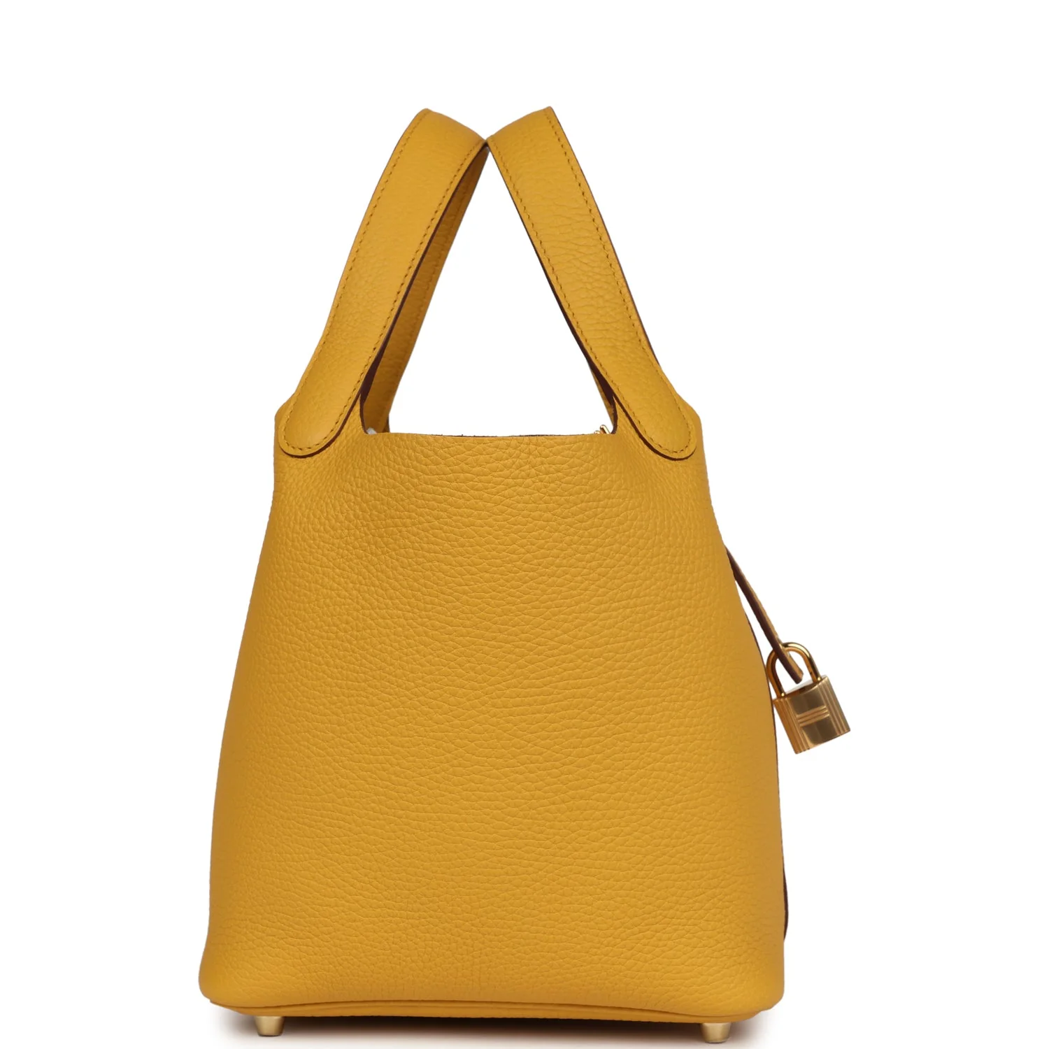 Replicate Hermes Picotin Lock 18 Jaune Ambre Clemence Gold Hardware(1:1 replica)