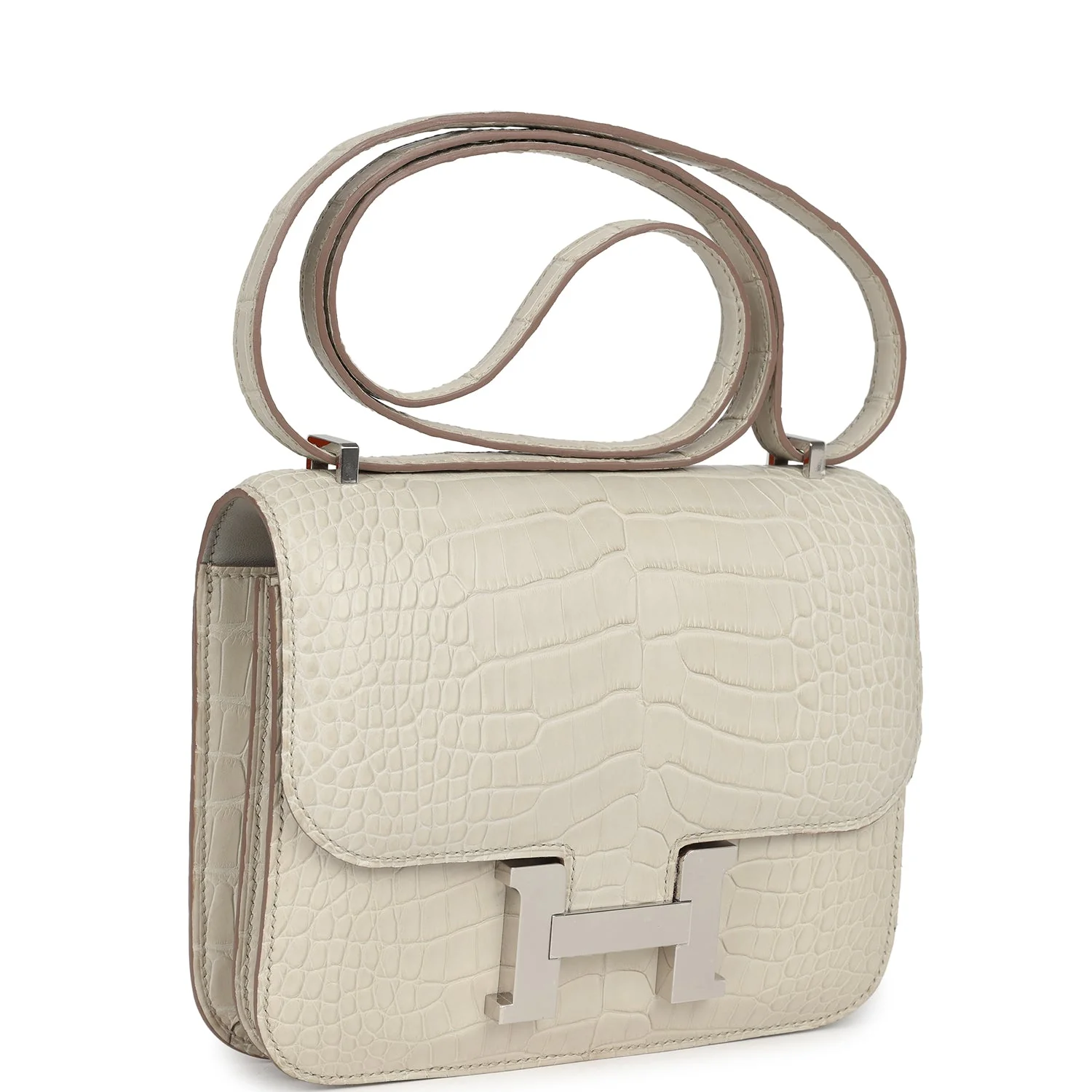 Replicate Hermes Constance 18 Beton Matte Alligator Palladium Hardware(1:1 replica)