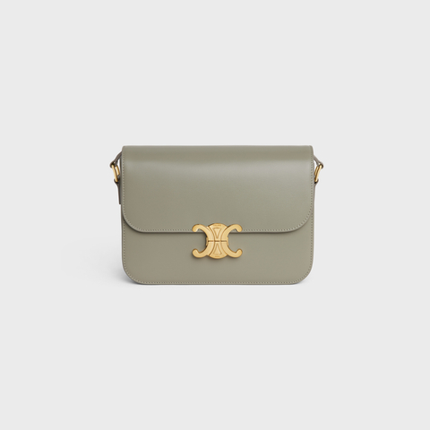 Replicate CLASSIQUE TRIOMPHE BAG IN SHINY CALFSKIN GREEN CLAY(1:1 replica)