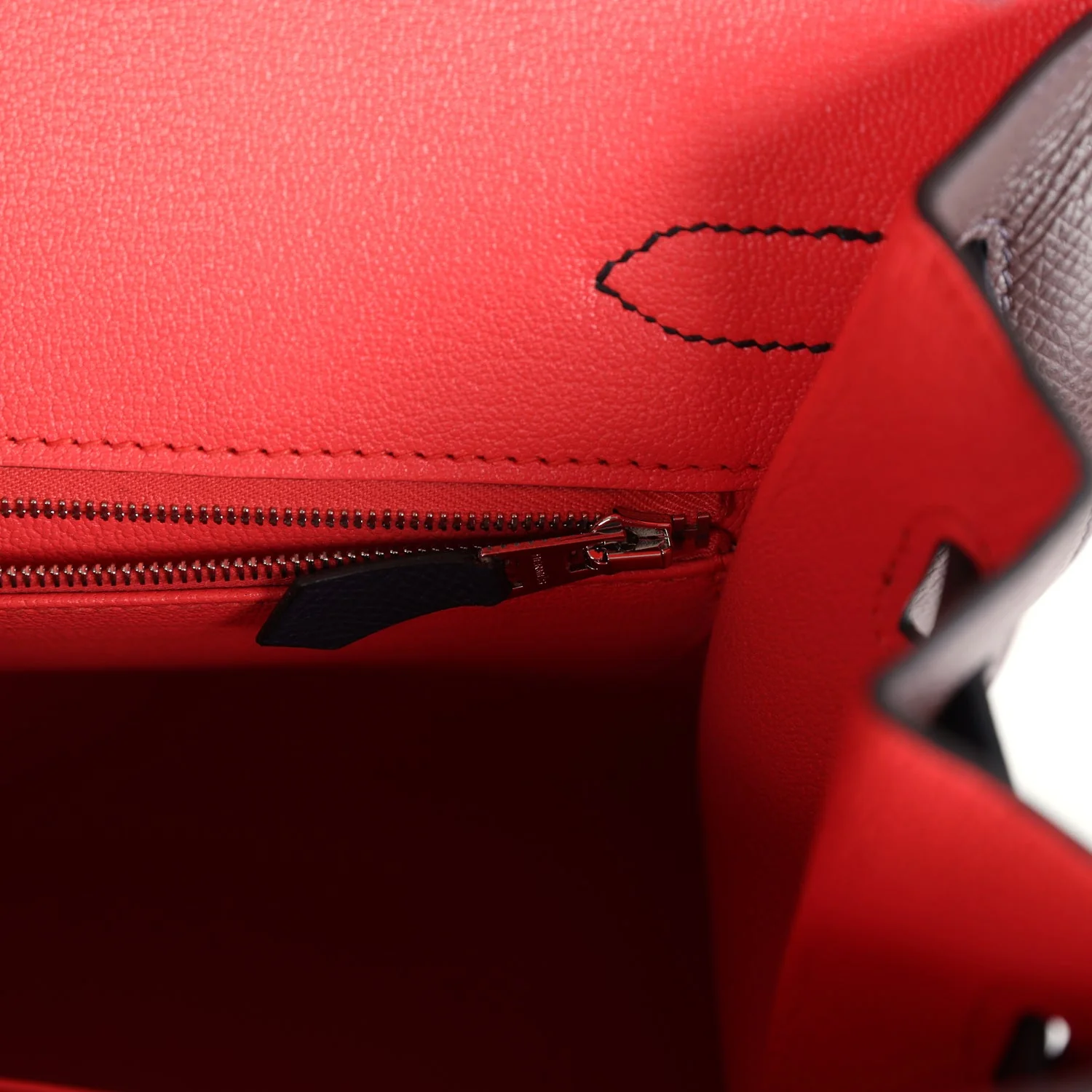 Replicate Hermes Casaque Birkin Sellier 30 Rouge Sellier and Bleu Indigo Epsom Palladium Hardware(1:1 replica)