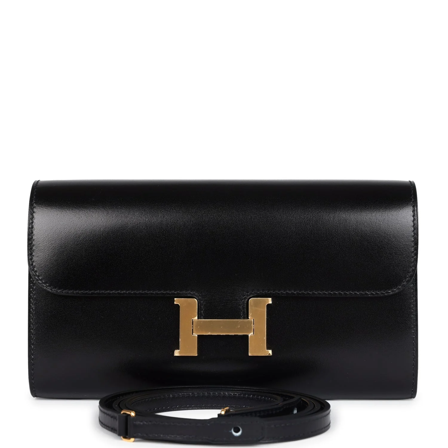 Replicate Hermes Rock Constance Wallet To Go Black Box Gold Hardware(1:1 replica)